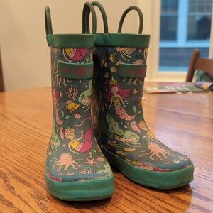 Lone Cone Size 10 Mermaid Ocean Rain Boots